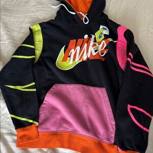 Nike Black Hoodie with Neon Accents